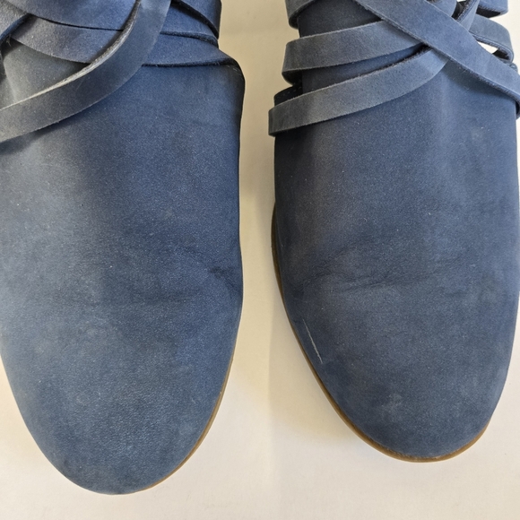 Walk with me by Coldwater Creek leather strappy blue booties sz 7 - Picture 7 of 8